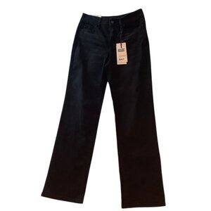 NWT OAT NEW YORK Beaded High Rise Relaxed Straight Black Jeans Size 0/25